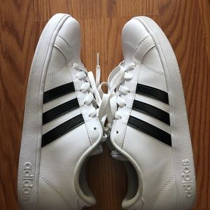 White adidas with black stripes. NEW